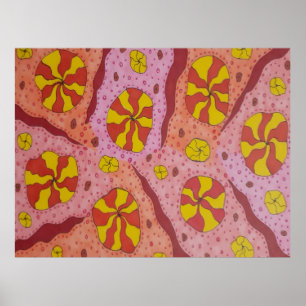 Roze kosmische Snoepjes Poster