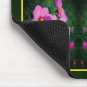 Roze kosmos bloemen Abstract gepersonaliseerd Muismat (Hoek)