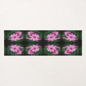 Roze Kosmos Bloemen Abstract Yogamat (Achterkant (horizontaal))