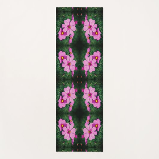 Roze Kosmos Bloemen Abstract Yogamat (Voorkant)