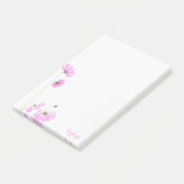 Roze Kosmos Bloemen Post-it® Notes (Schuin)