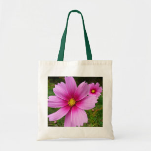 Roze kosmos bloemen tote bag