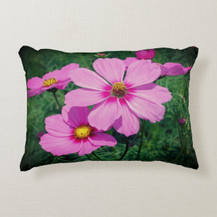 Roze kosmos Flowers Accent Kussen
