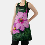 Roze kosmos Flowers, gepersonaliseerd Schort (Insitu)