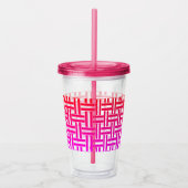 Roze koude Drinken met riem Acryl Drinkbeker (Rechts)
