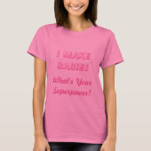 Roze kraamtanktoppen voor zwangere vrouwen t-shirt (Voorkant)