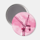 Roze kraan magneet (Voorkant / Achterkant)
