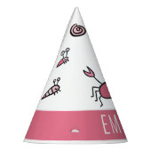 Roze krab Zee Dierlijke benaming Birthday Feesthoedjes (Links)
