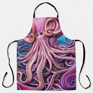 Roze Kraken Octopus Tentacles Schort