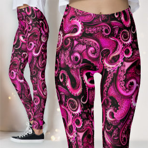 Roze Kraken Tentakel   Pastel Goth Zeeheks Leggings