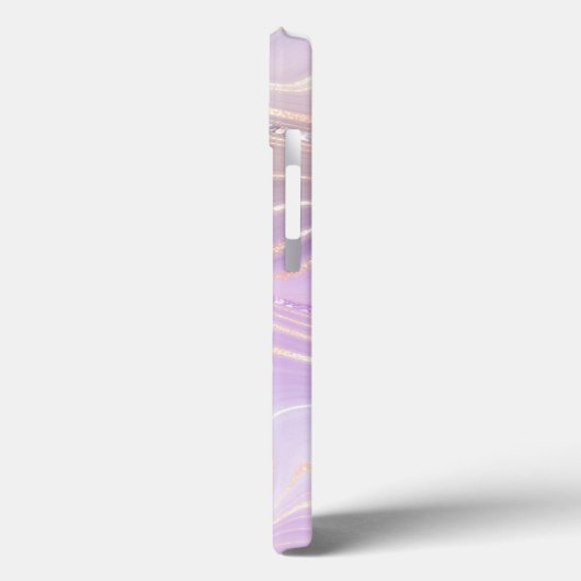 Roze kristal marmer Iridescent Agate Case-Mate iPhone Case (Achterkant / Links)