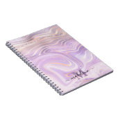 Roze kristal marmer Iridescent Agate Notitieboek (Rechterzijde)