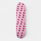 Roze kristallen harten patroon skateboard (Voorkant)