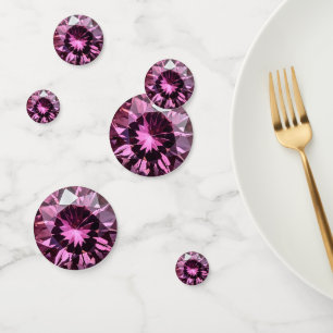 Roze kristallen spinel patroon confetti