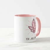 Roze kristallen stenen mok (Voorkant rechts)
