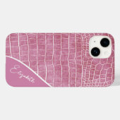 roze krokodil, gepersonaliseerd Case-Mate iPhone case (Achterkant (horizontaal))