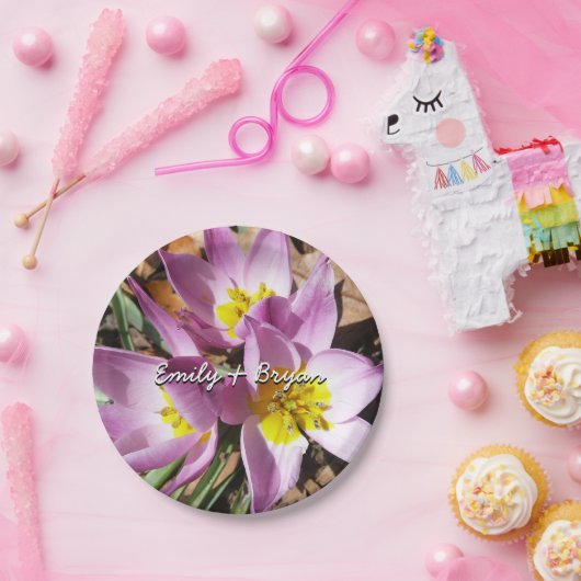 Roze krokodilentekoraal papieren bordje (Feest)