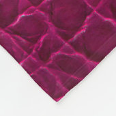 Roze krokodille huidtextuur fleece deken (Hoek)