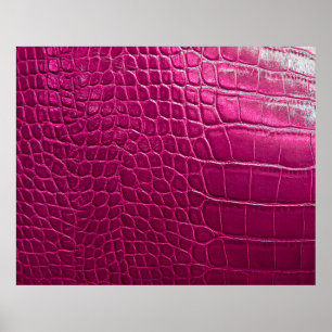 Roze krokodille huidtextuur poster