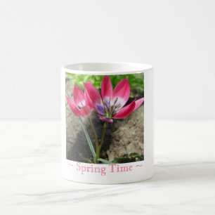 Roze krokusbloemen Mok