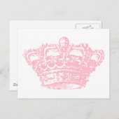 Roze kroon briefkaart (Voorkant / Achterkant)
