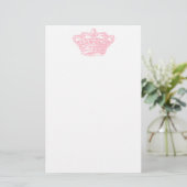 Roze kroon briefpapier (Staand voorkant)