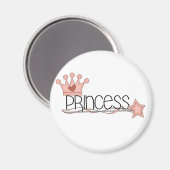 Roze Kroon en Wand Princess Magneet (Voorkant / Achterkant)