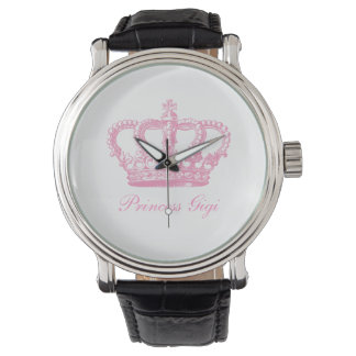 Roze kroon horloge