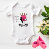 Roze kroon met nummer twee romper