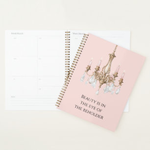 Roze Kroonluchter Kaarsen Planner