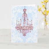 Roze kroonluchter Kaarten (Gele Bloem)