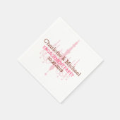 Roze kroonluchter verlovingsfeest servetten (Hoek)