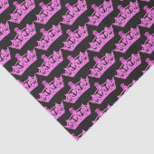 Roze kroonpatroon zwart tissuepapier (Detail)