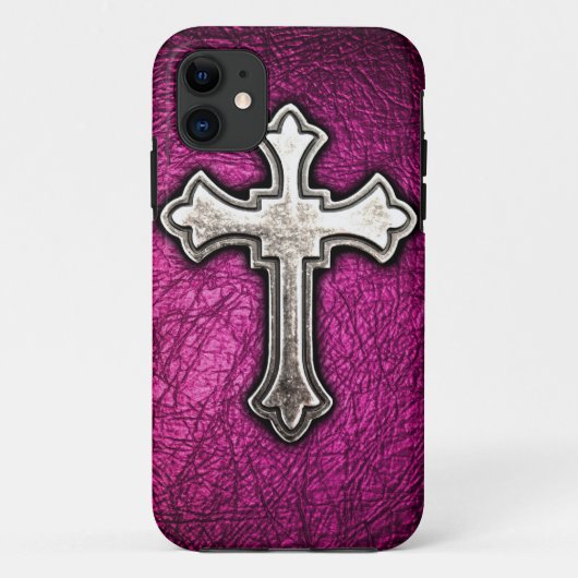 Roze kruis Case-Mate iPhone case (Achterkant)