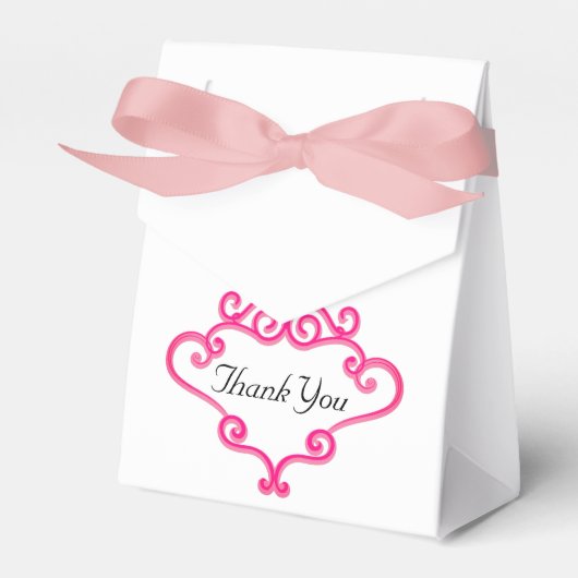  Roze Kruis en Scroll  Baptisme Bedankdoosjes (Voorkant Zijde)