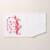Roze kudde flamingo's thema bad handdoek (Handdoek)