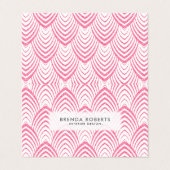 Roze kunst-Geco Geometric Pattern Visitekaartjes (Buitenkant ongevouwen)