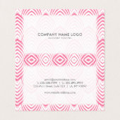 Roze kunst-Geco Geometric Pattern Visitekaartjes (Binnenkant ongevouwen)