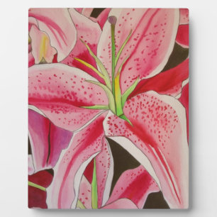 Roze kunstbloem voor waterverf fotoplaat