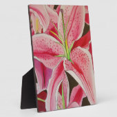 Roze kunstbloem voor waterverf fotoplaat (Zijkant)