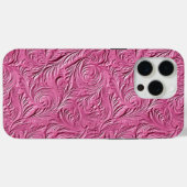 Roze kunstleder Case-Mate iPhone case (Achterkant (horizontaal))