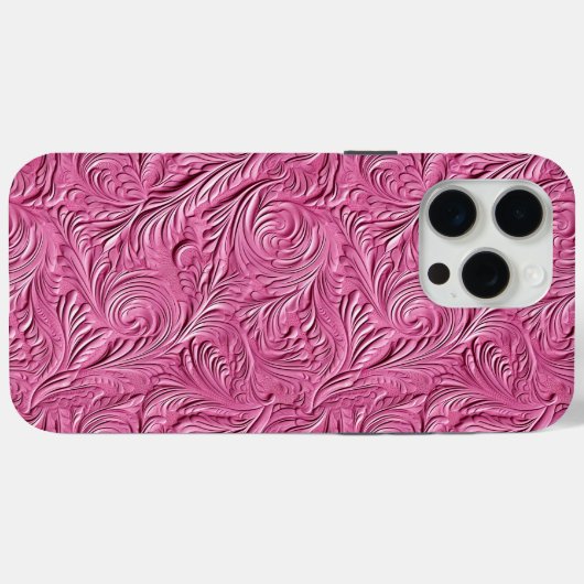 Roze kunstleder Case-Mate iPhone case (Achterkant (horizontaal))