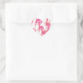 Roze Kwallen Waterverf Ocean Zee Creature Hart Sticker (Tas)