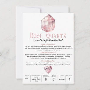 Roze Kwarts Roze Kristal Metafysische Betekenis  Kaart