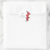 Roze kweepbloemen bookplate sticker (Tas)