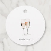 Roze Laarzen & Borrelglazen Bruidsfeestje Bedankjes Labels (Achterkant)