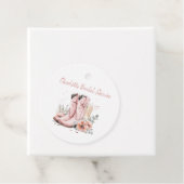 Roze Laarzen & Borrelglazen Bruidsfeestje Bedankjes Labels (In situ)