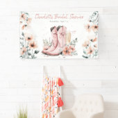 Roze Laarzen & Bruisende Champagneglas Bruidsdouch Spandoek (Insitu)