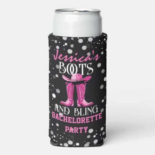 Roze laarzen en Bling Bachelorette Party (Seltzer Voorkant)