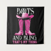Roze laarzen en Bling Dat is mijn ding Wandkleed (Voorkant)